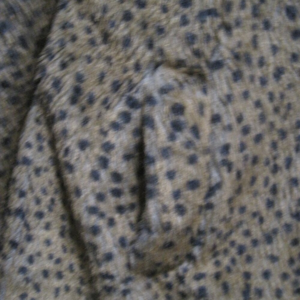 Paris Blues Coat Women's Medium Leopard Faux Fur Polyester Open Front Pockets - Picture 4 of 10